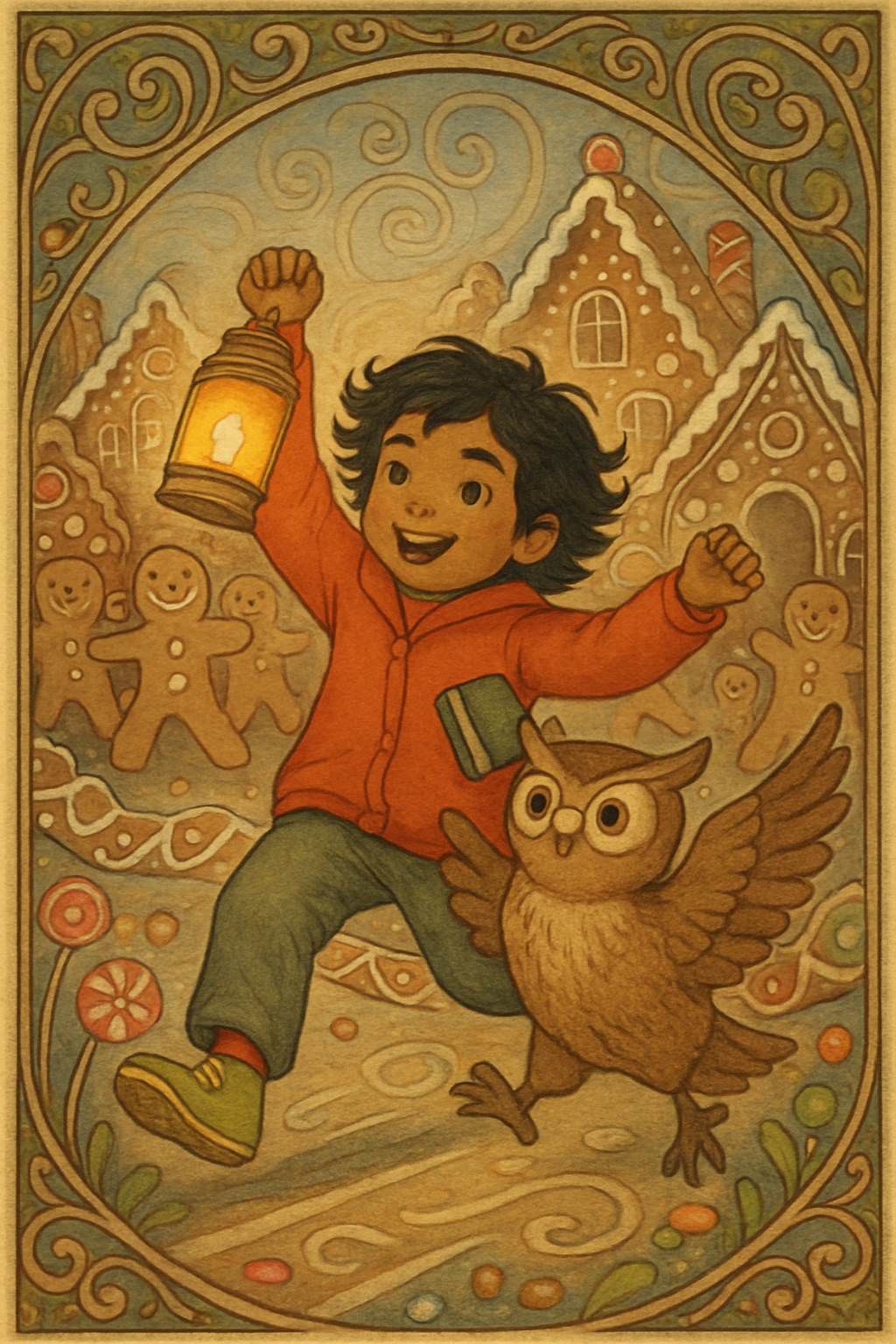 Story illustration 4 for Mika and the Magical Race of Gingerbread Town