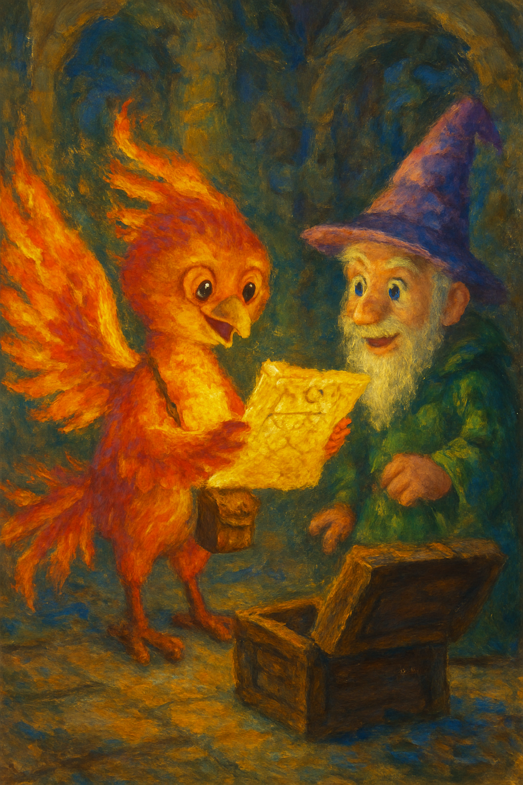 Story illustration 3 for Blaze the Phoenix and the Enchanted Map
