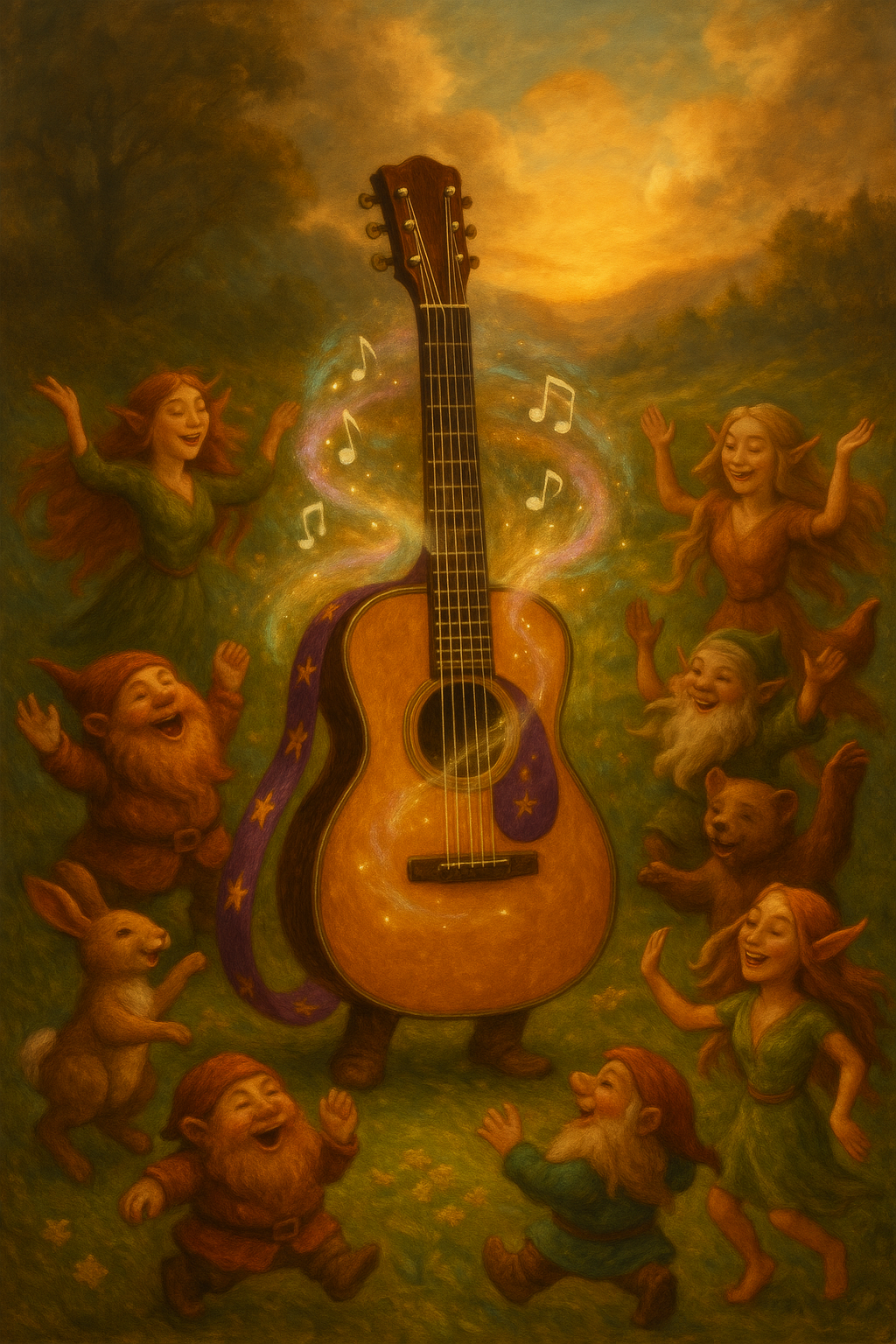 Story illustration 4 for The Guitar's Melody: A Concert of Friends