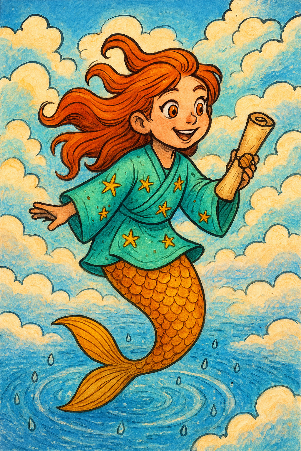 Illustration from Coral's Cloud Adventure