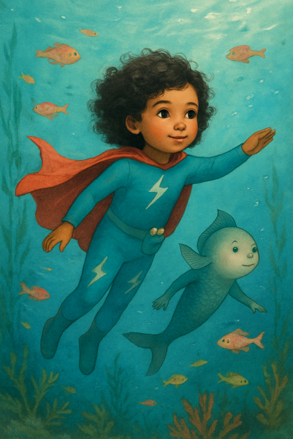 Illustration from The Undersea Adventure of Mimi Marvel and Fishboy
