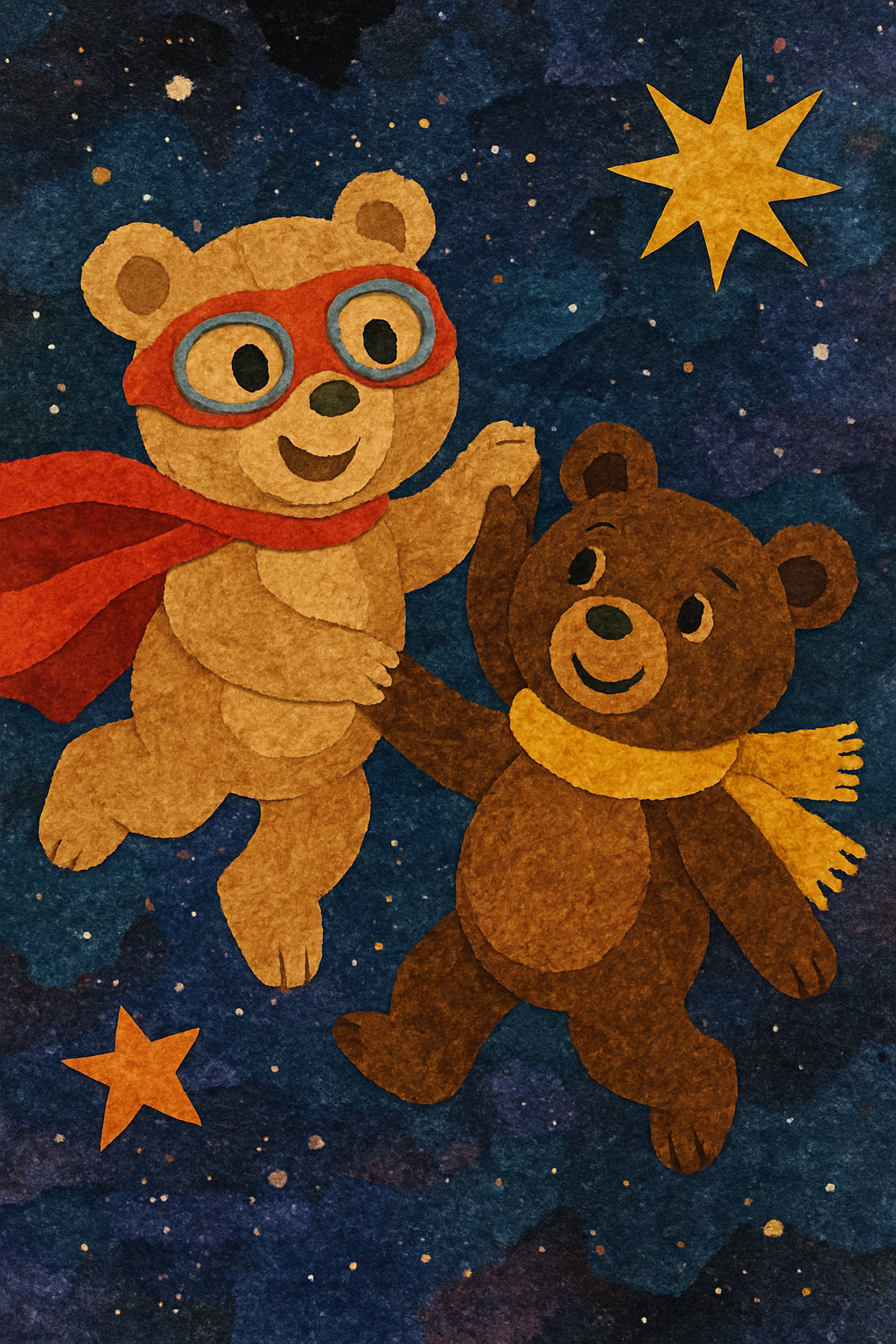 Story illustration 2 for Brave Little Bear's Space Journey