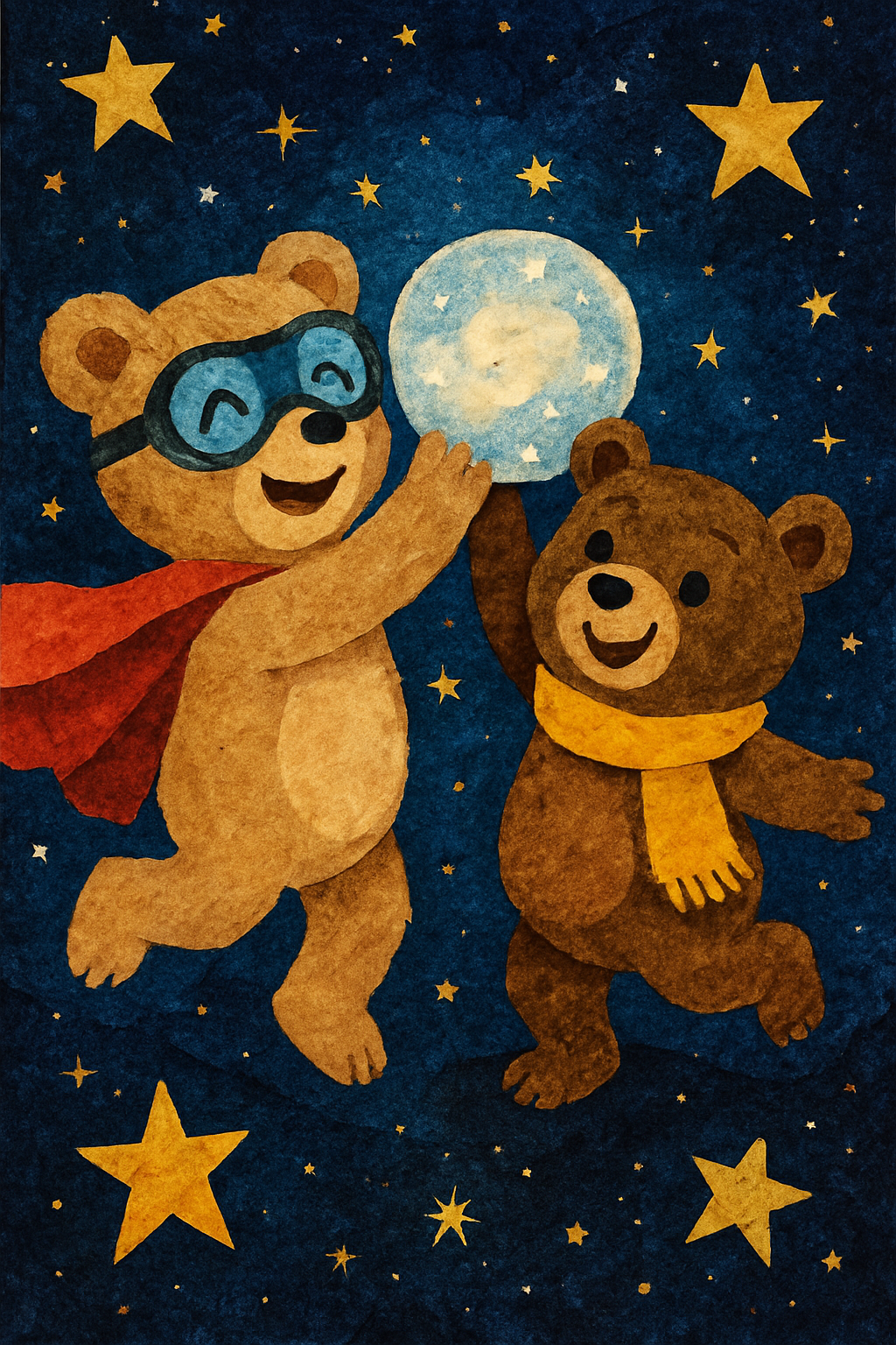 Story illustration 4 for Brave Little Bear's Space Journey