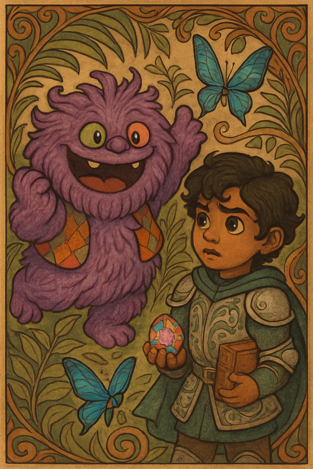 Story illustration 3 for Knight of the Jungle: Gem of Courage