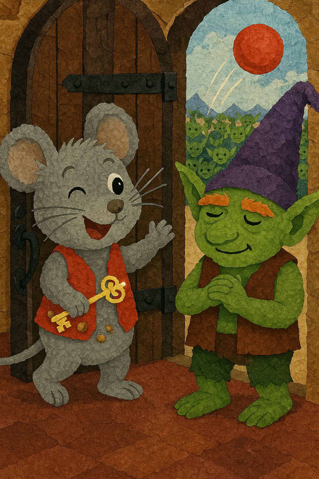 Story illustration 4 for Whiskers and the Enchanted Key