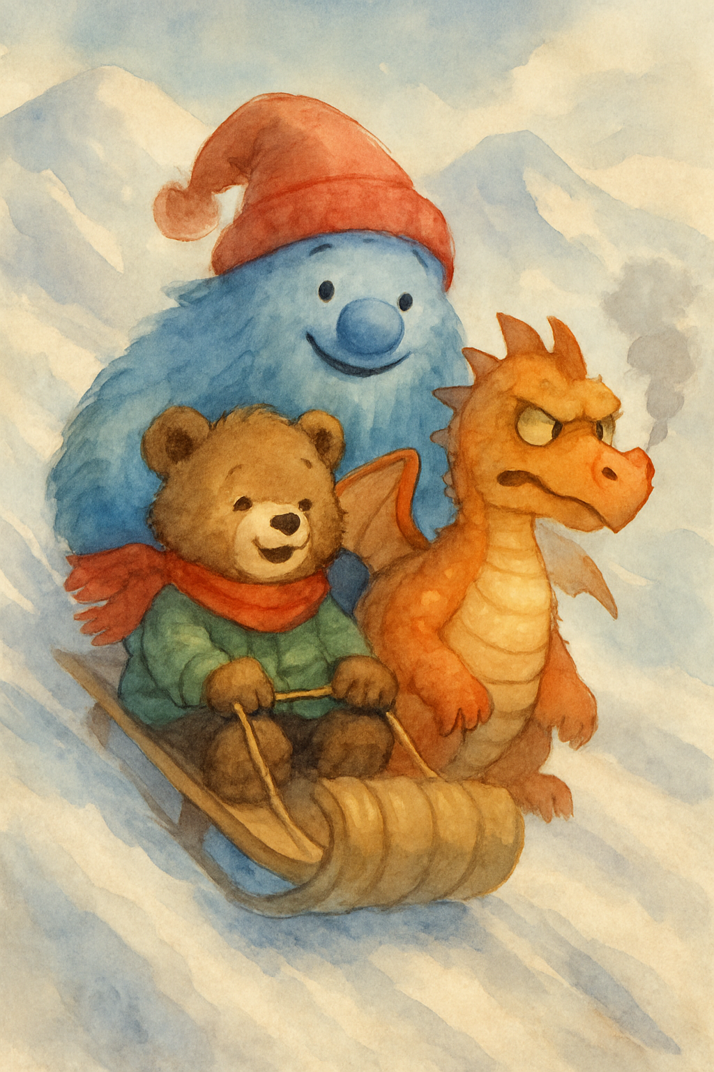 Story illustration 4 for Brave Little Bear and the Snowy Adventure