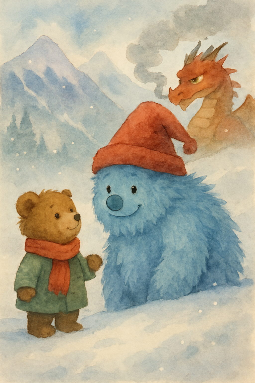 Story illustration 2 for Brave Little Bear and the Snowy Adventure