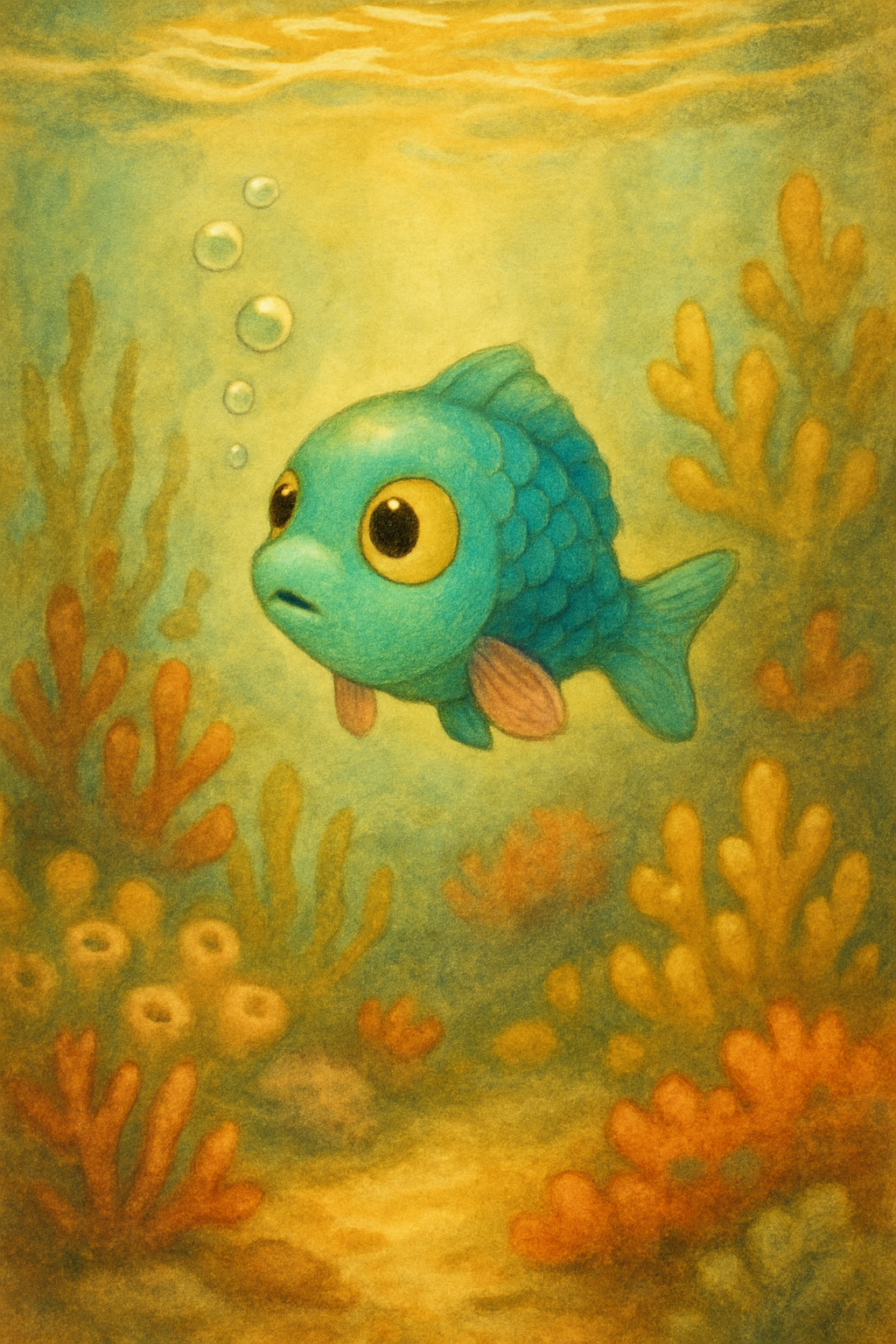 Illustration from Bubbles and the Crystal Adventure