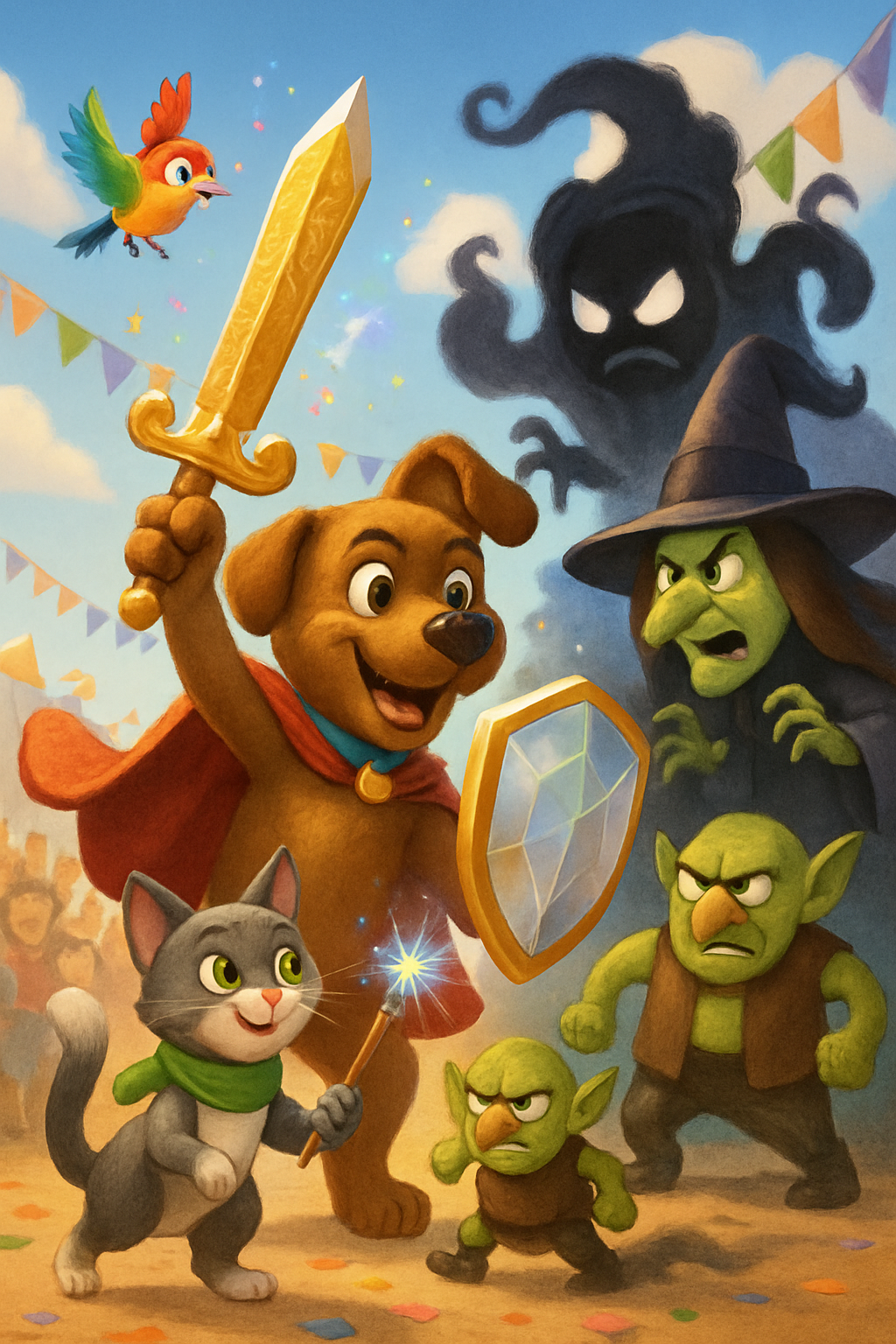 Story illustration 4 for Max and Luna's Dazzling Adventure at the Parade