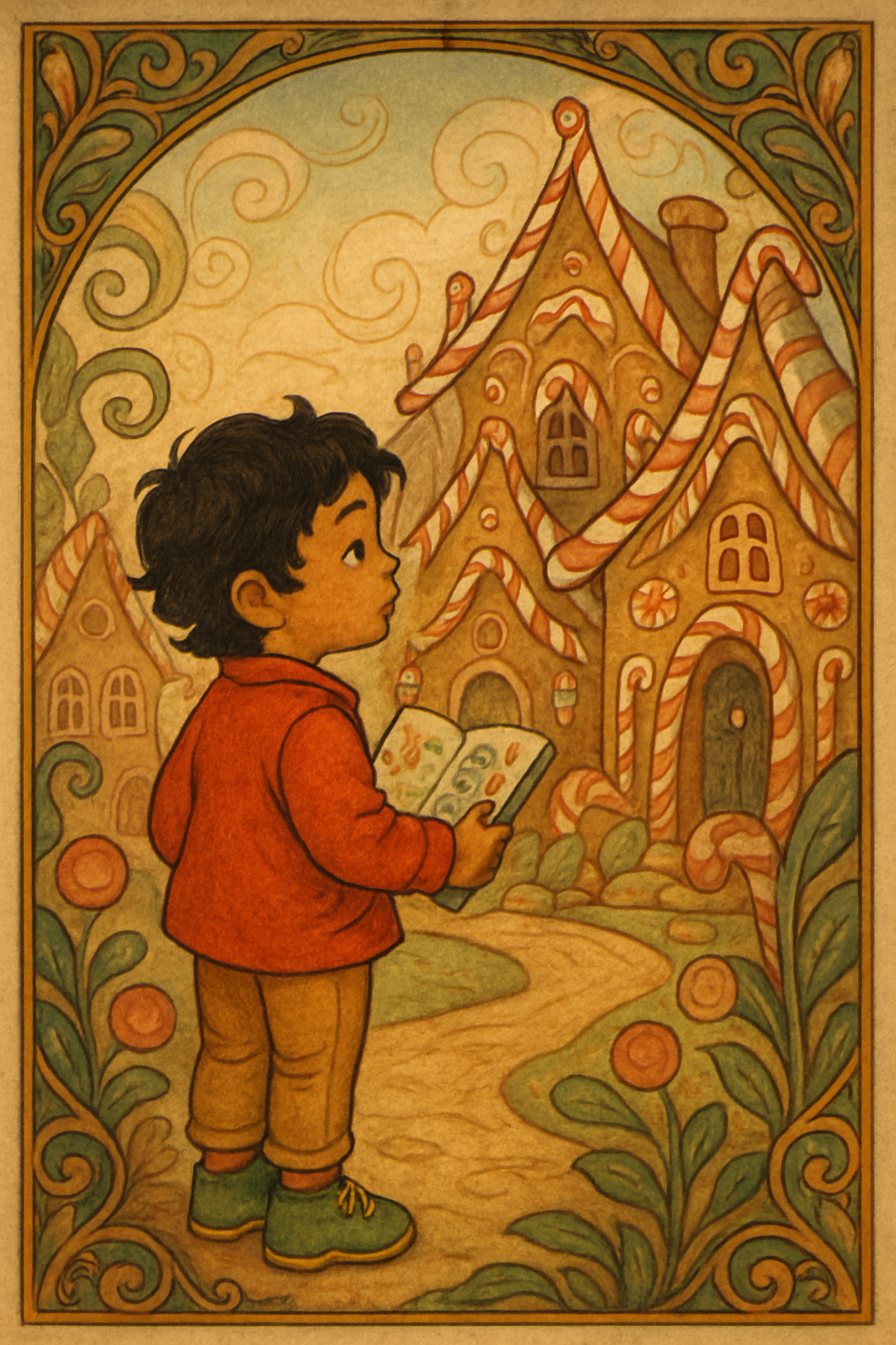 Illustration from Mika and the Magical Race of Gingerbread Town