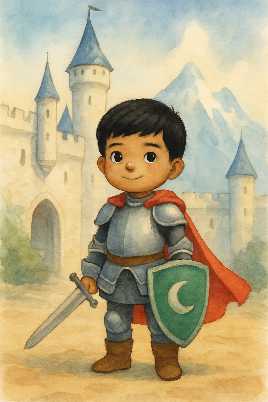 Illustration from The Knight and the Magical Rainbow Adventure