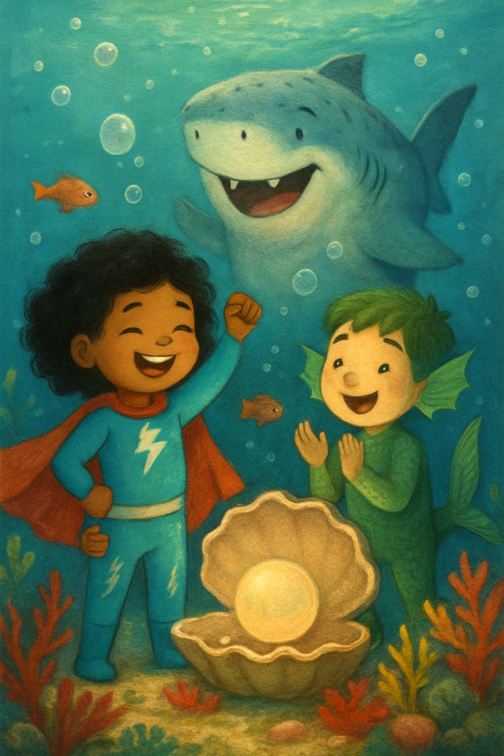 Story illustration 4 for The Undersea Adventure of Mimi Marvel and Fishboy
