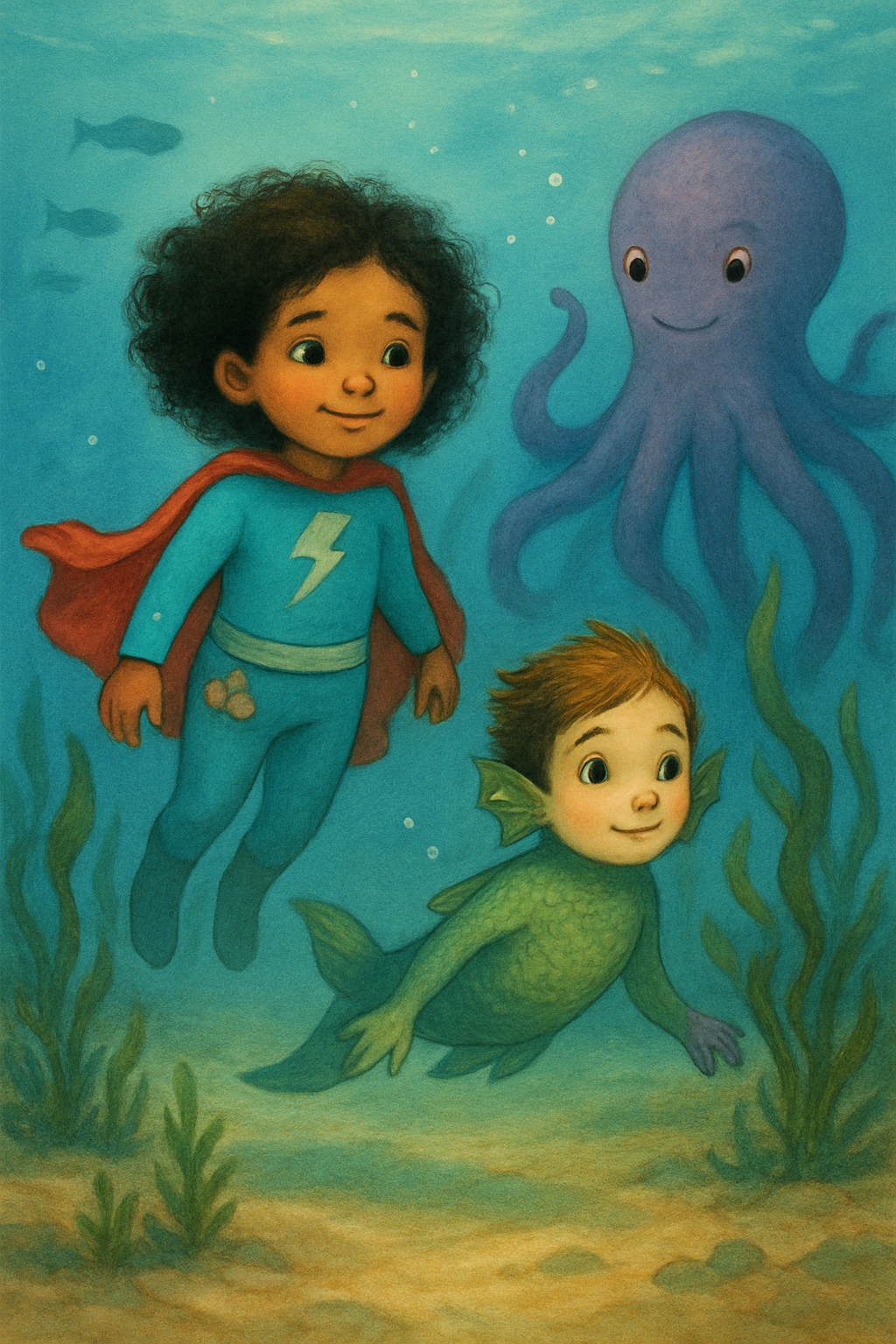 Story illustration 2 for The Undersea Adventure of Mimi Marvel and Fishboy