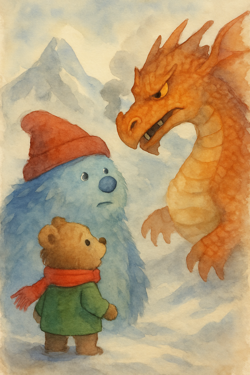 Story illustration 3 for Brave Little Bear and the Snowy Adventure