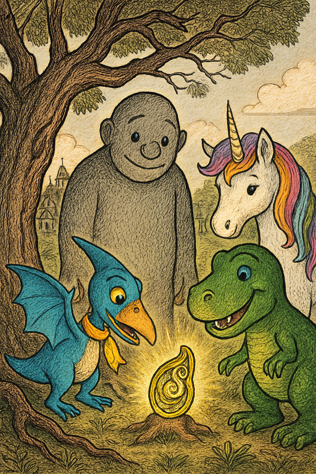Story illustration 3 for Perry the Pterodactyl's Magical Adventure