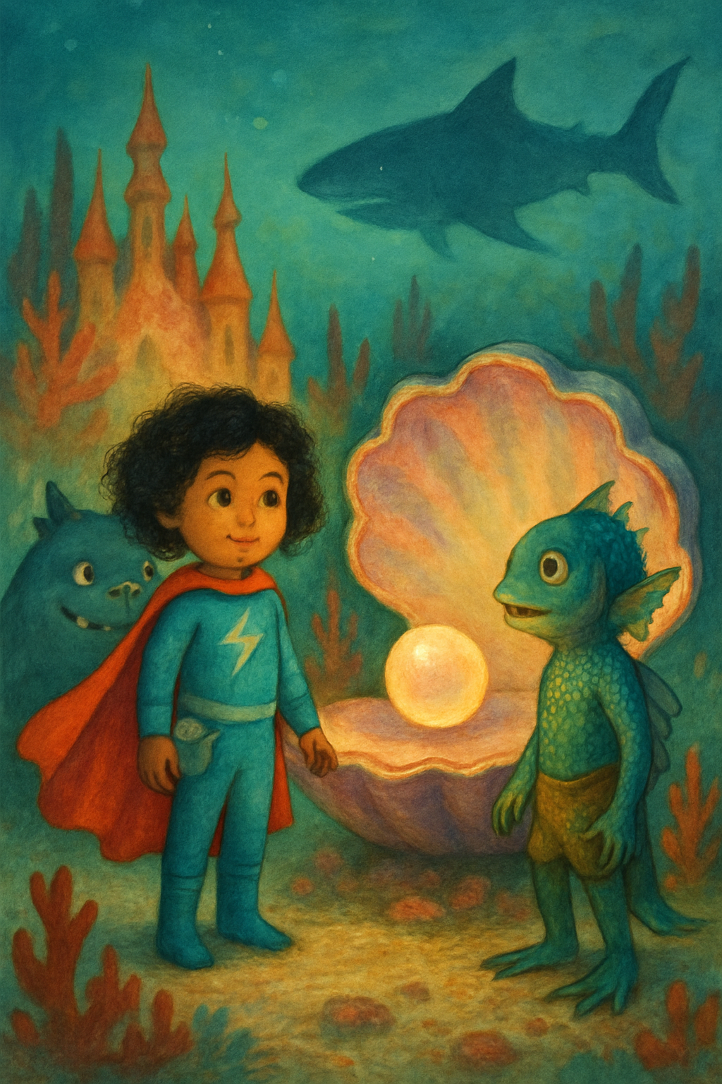 Story illustration 3 for The Undersea Adventure of Mimi Marvel and Fishboy