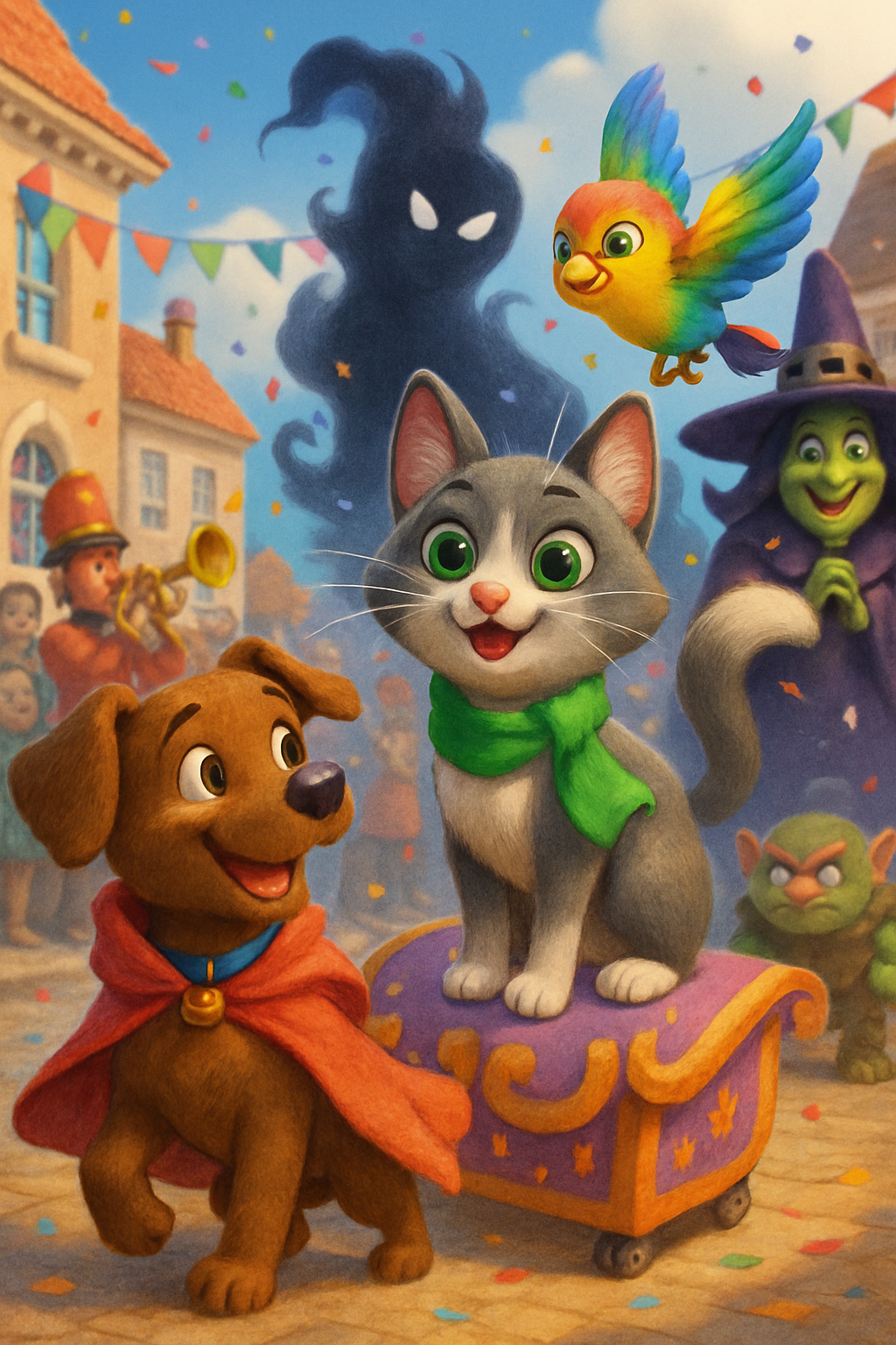 Story illustration 2 for Max and Luna's Dazzling Adventure at the Parade