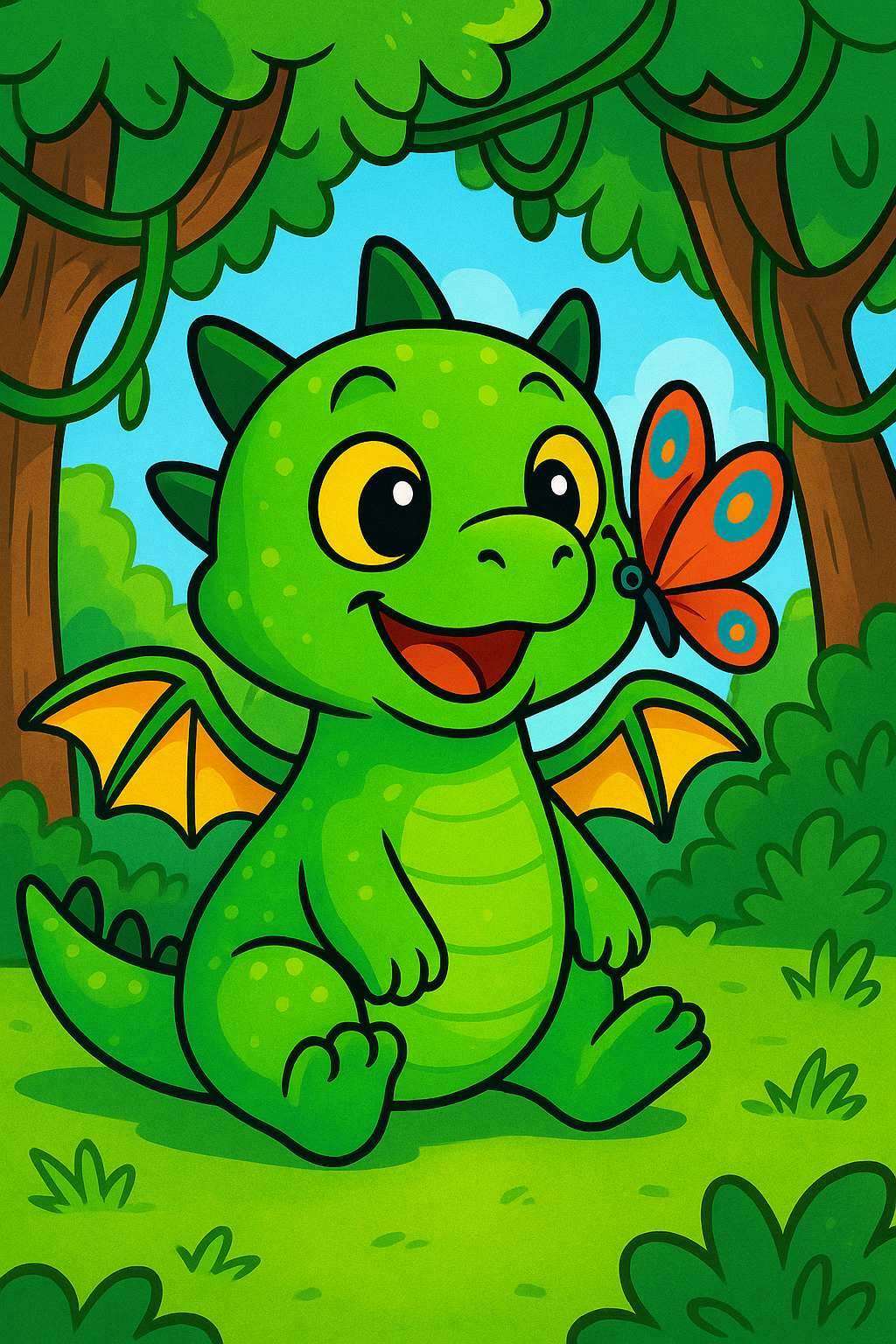 Illustration from Baby Dragon's Jungle Giggle