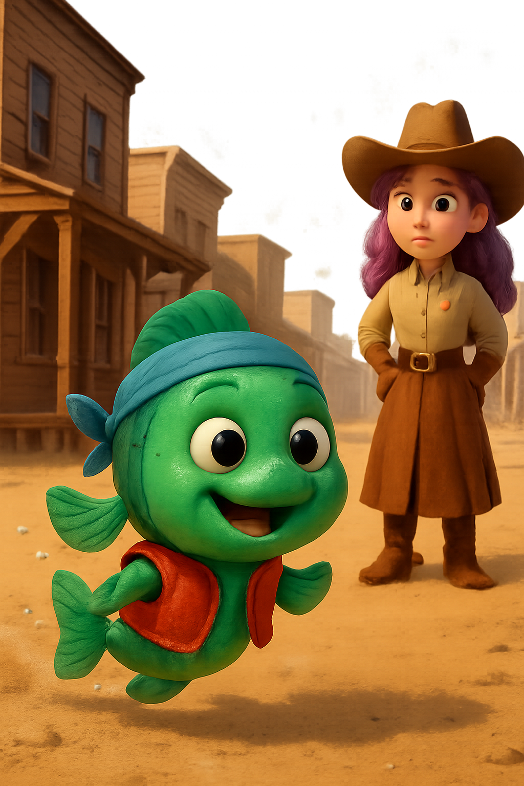 Illustration from Fishboy's Great Adventure in the Wild West