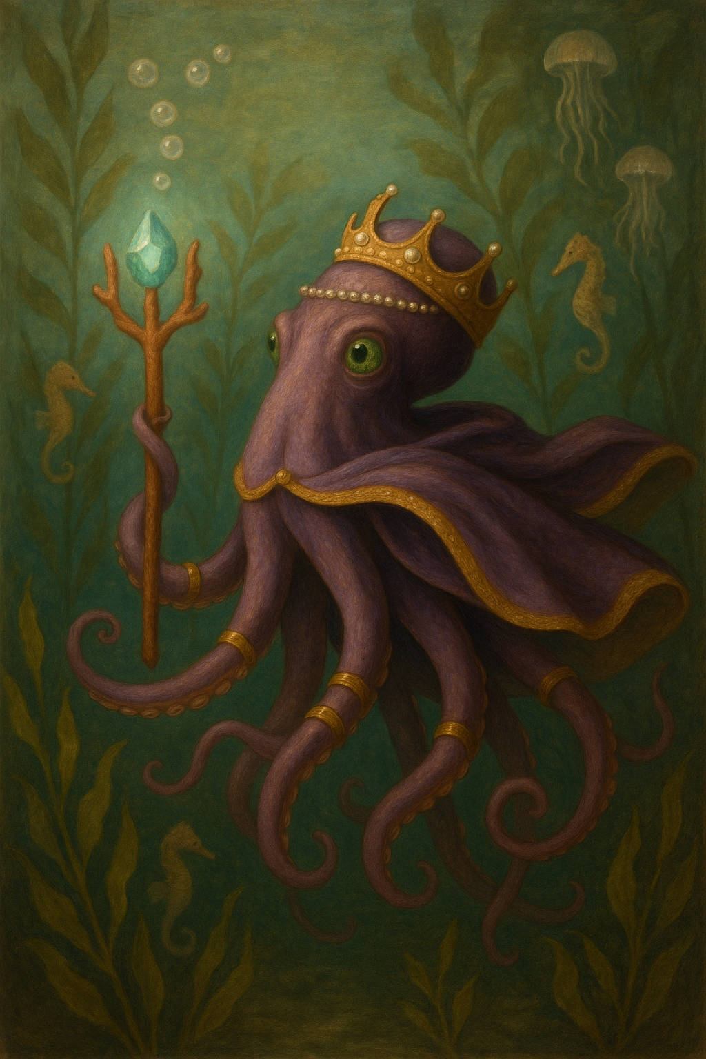 Story illustration 2 for Oppy the Opulent Octopus and the Shimmering Shell