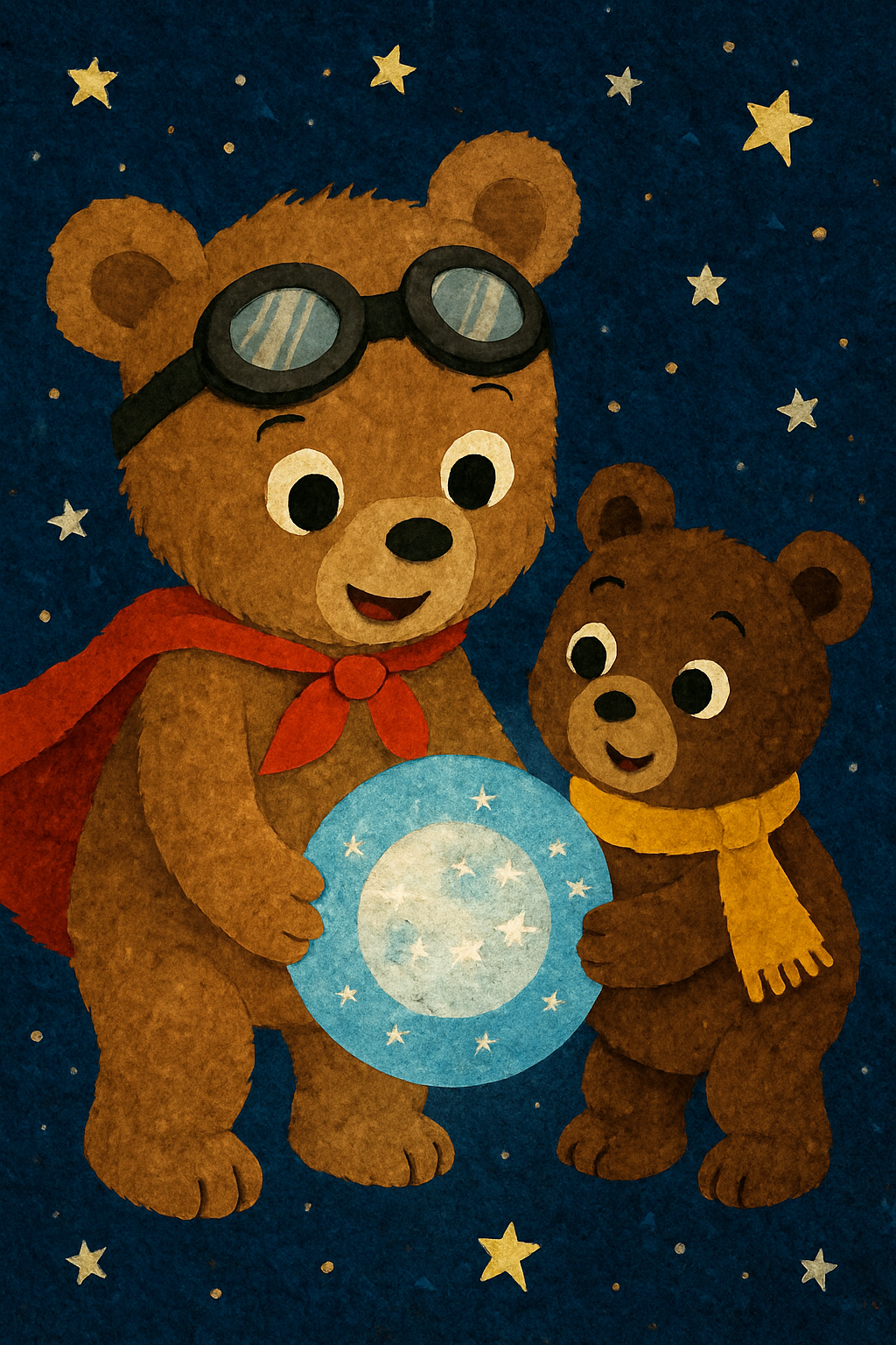 Story illustration 3 for Brave Little Bear's Space Journey