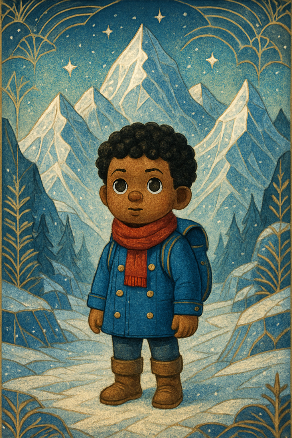 Illustration from Kenji the Bold and the Quest for the Diamond Necklace
