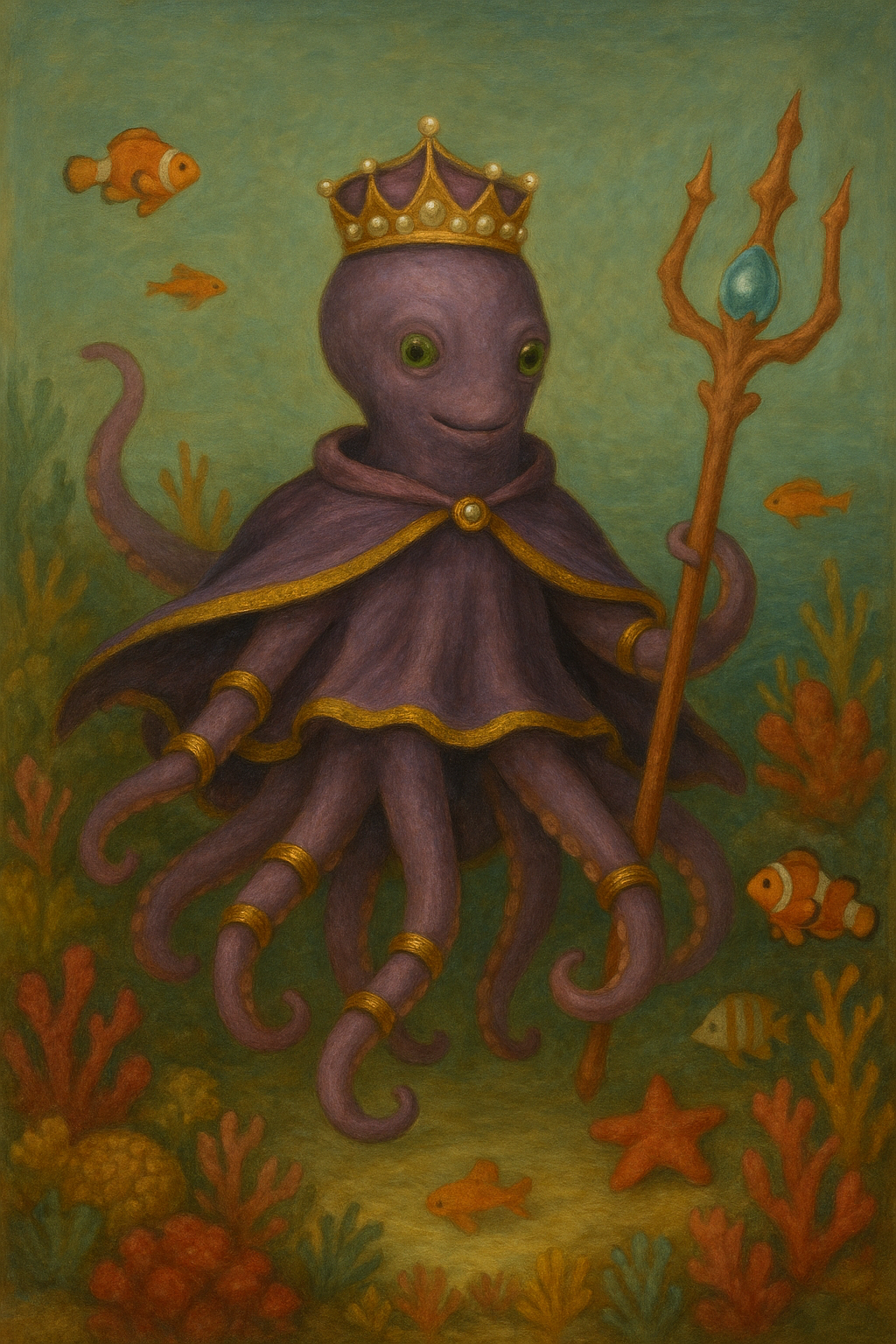 Illustration from Oppy the Opulent Octopus and the Shimmering Shell