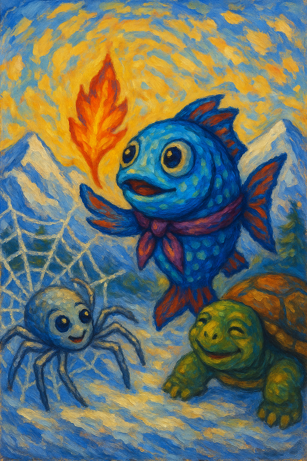 Story illustration 4 for Bubbles and the Bright Feather