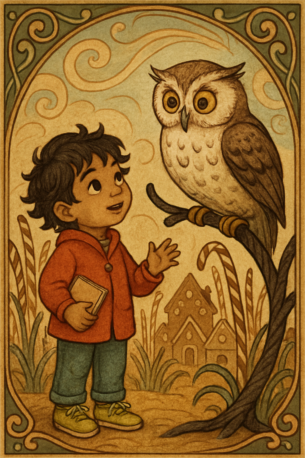 Story illustration 2 for Mika and the Magical Race of Gingerbread Town