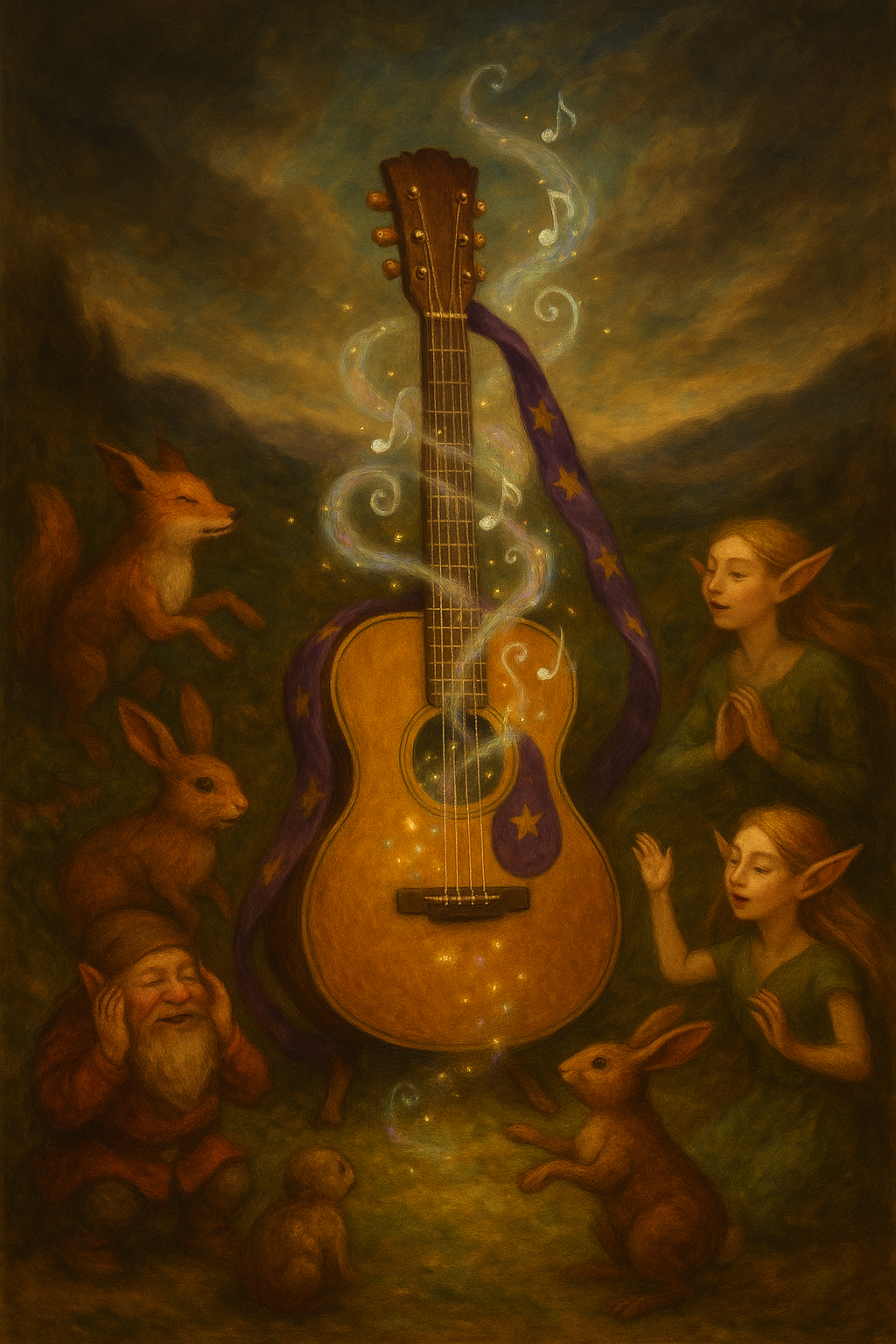 Story illustration 3 for The Guitar's Melody: A Concert of Friends