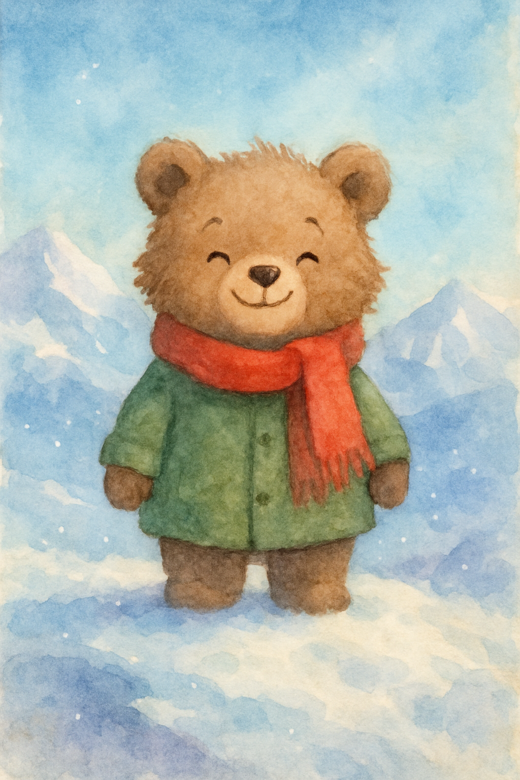 Illustration from Brave Little Bear and the Snowy Adventure