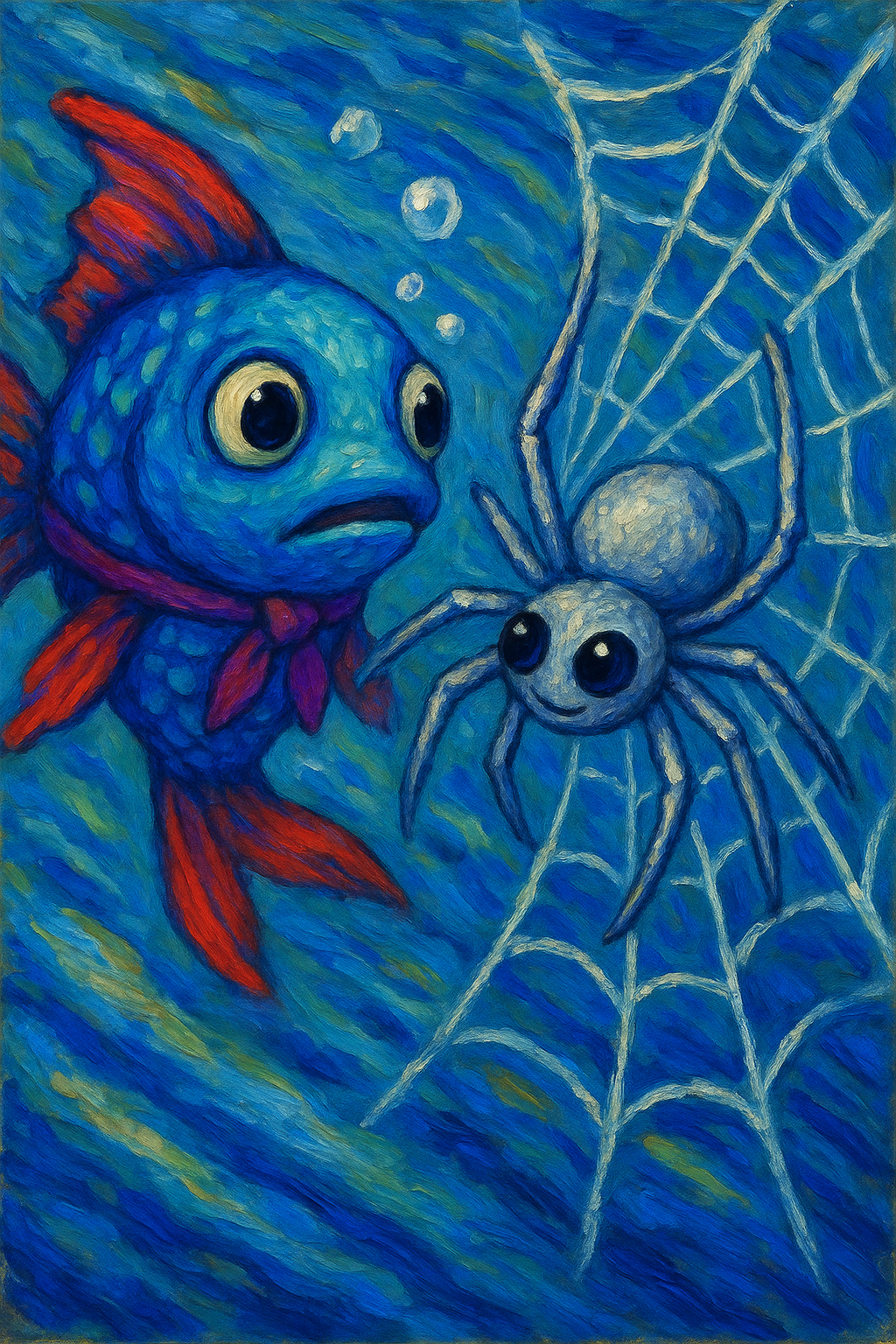 Story illustration 2 for Bubbles and the Bright Feather