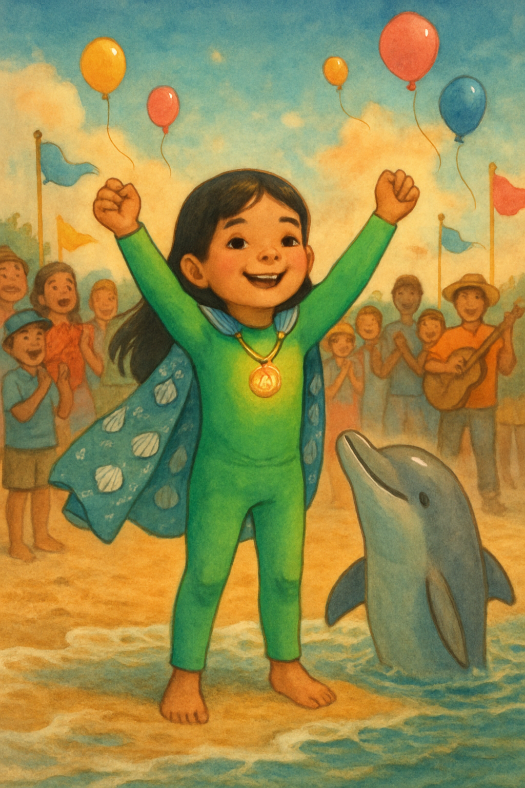 Story illustration 4 for Amira and the Surfing Spectacle